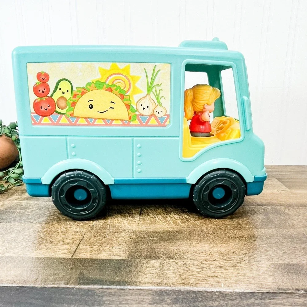 Fisher Price Little People Serve It Up Taco Food Truck‎ Musical Vehicle w/ 2 ppl
